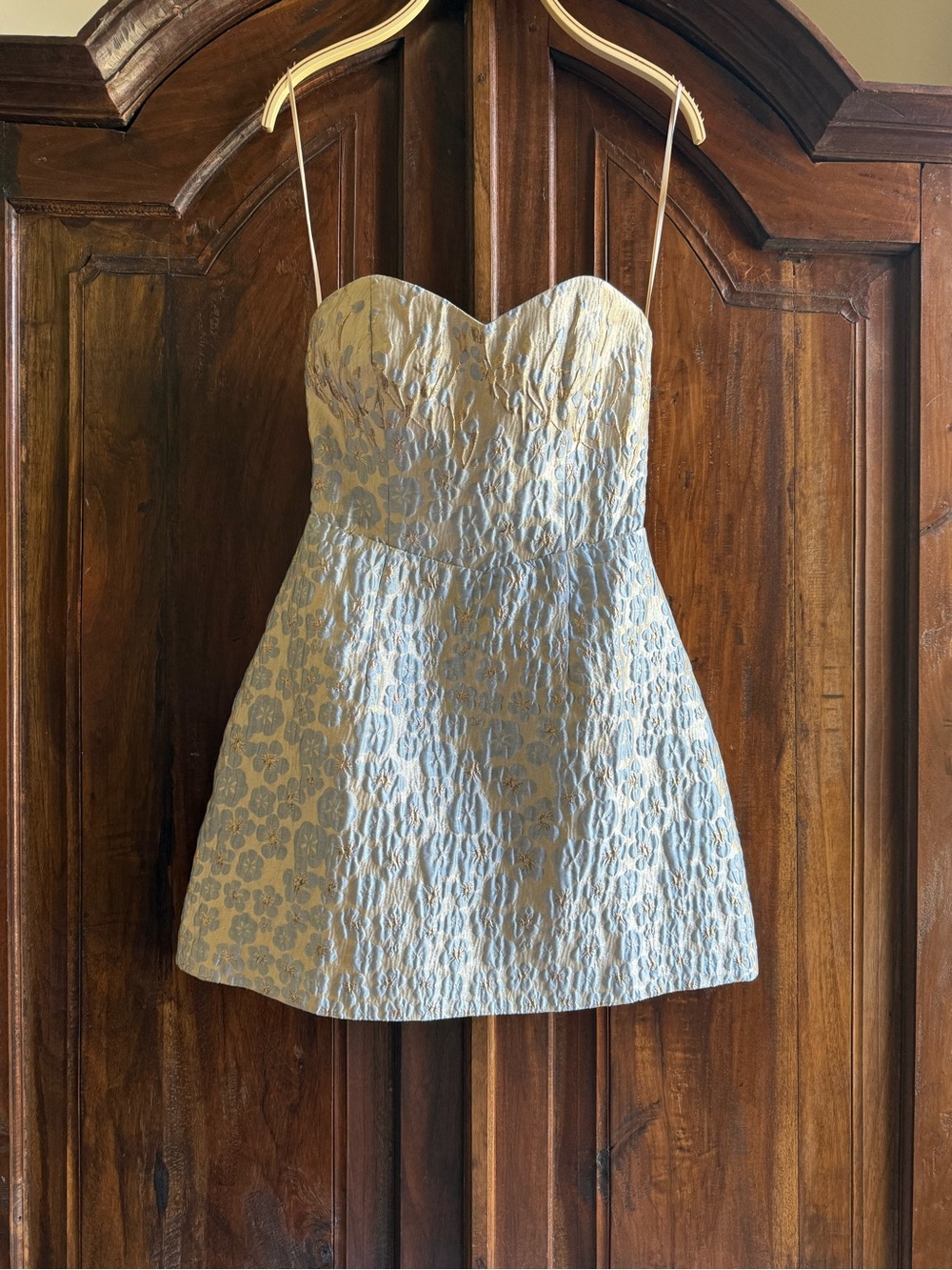 Hello Molly Strapless Brocade Mini Dress